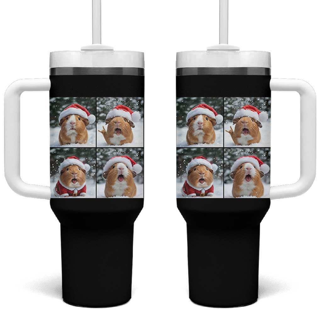 Funny Guinea Pig With Santa Hat Photobooth Tumbler With Handle Christmas Gift - Wonder Print Shop