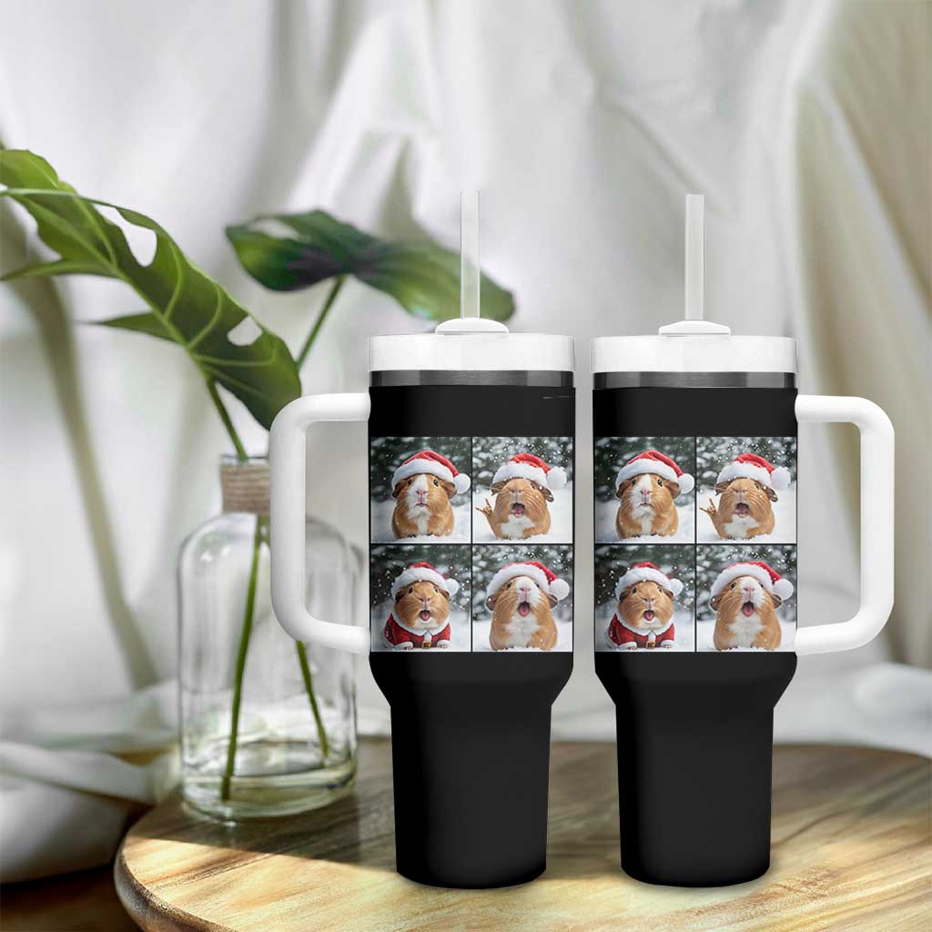 Funny Guinea Pig With Santa Hat Photobooth Tumbler With Handle Christmas Gift - Wonder Print Shop
