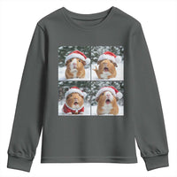 Funny Guinea Pig With Santa Hat Photobooth Youth Sweatshirt Christmas Gift - Wonder Print Shop