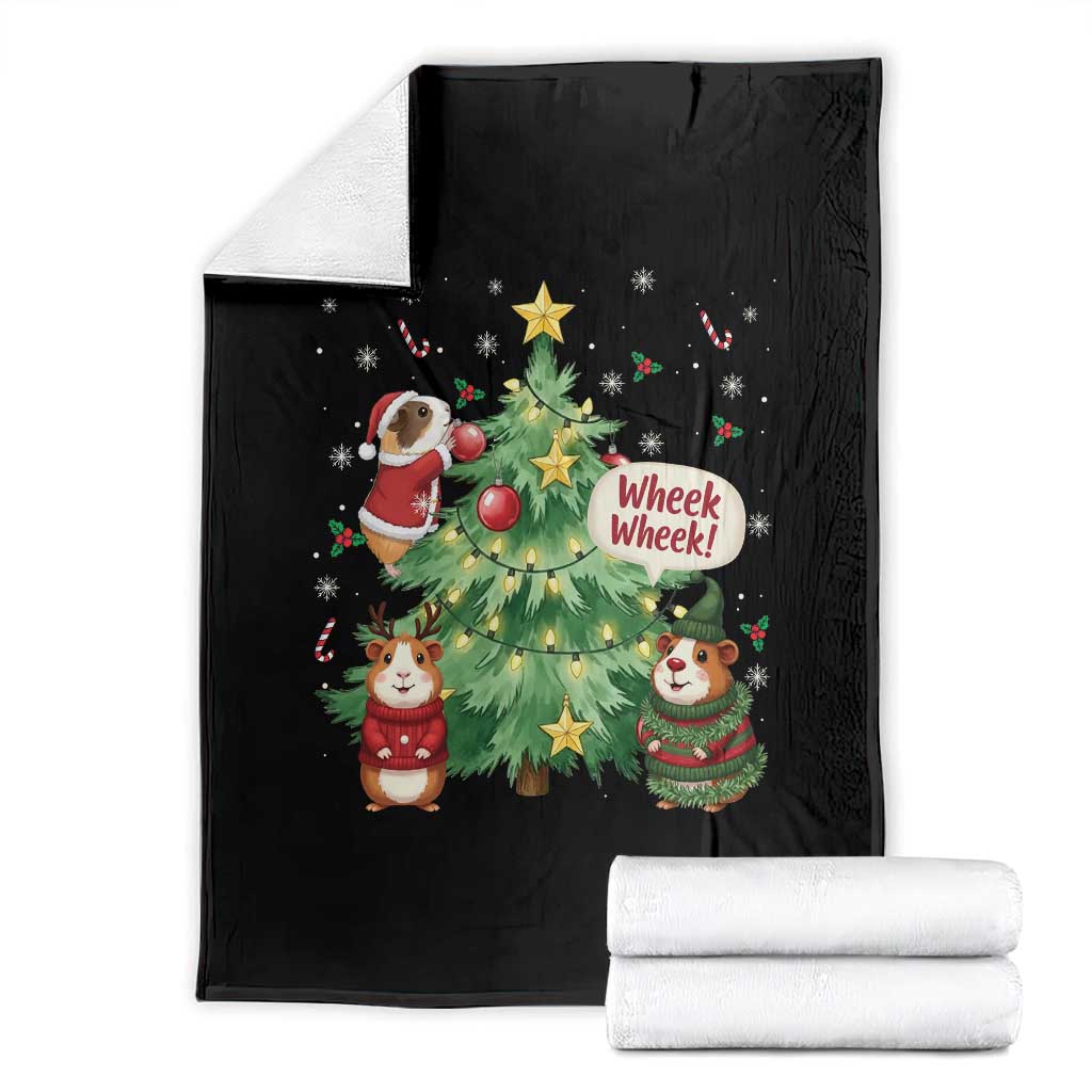 Wheek Wheek Guinea Pig Christmas Outfit Throw Blanket Cavy Lover Gift - Wonder Print Shop
