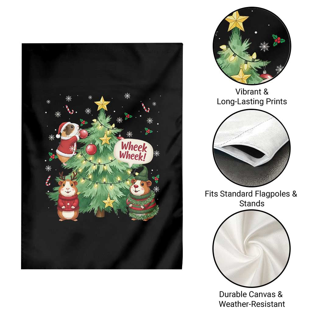 Wheek Wheek Guinea Pig Christmas Outfit Garden Flag Cavy Lover Gift - Wonder Print Shop