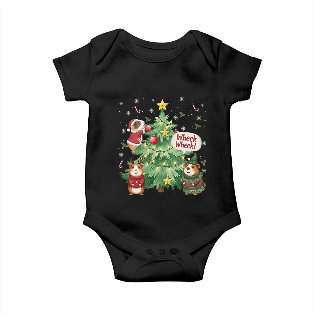 Wheek Wheek Guinea Pig Christmas Outfit Baby Onesie Cavy Lover Gift - Wonder Print Shop