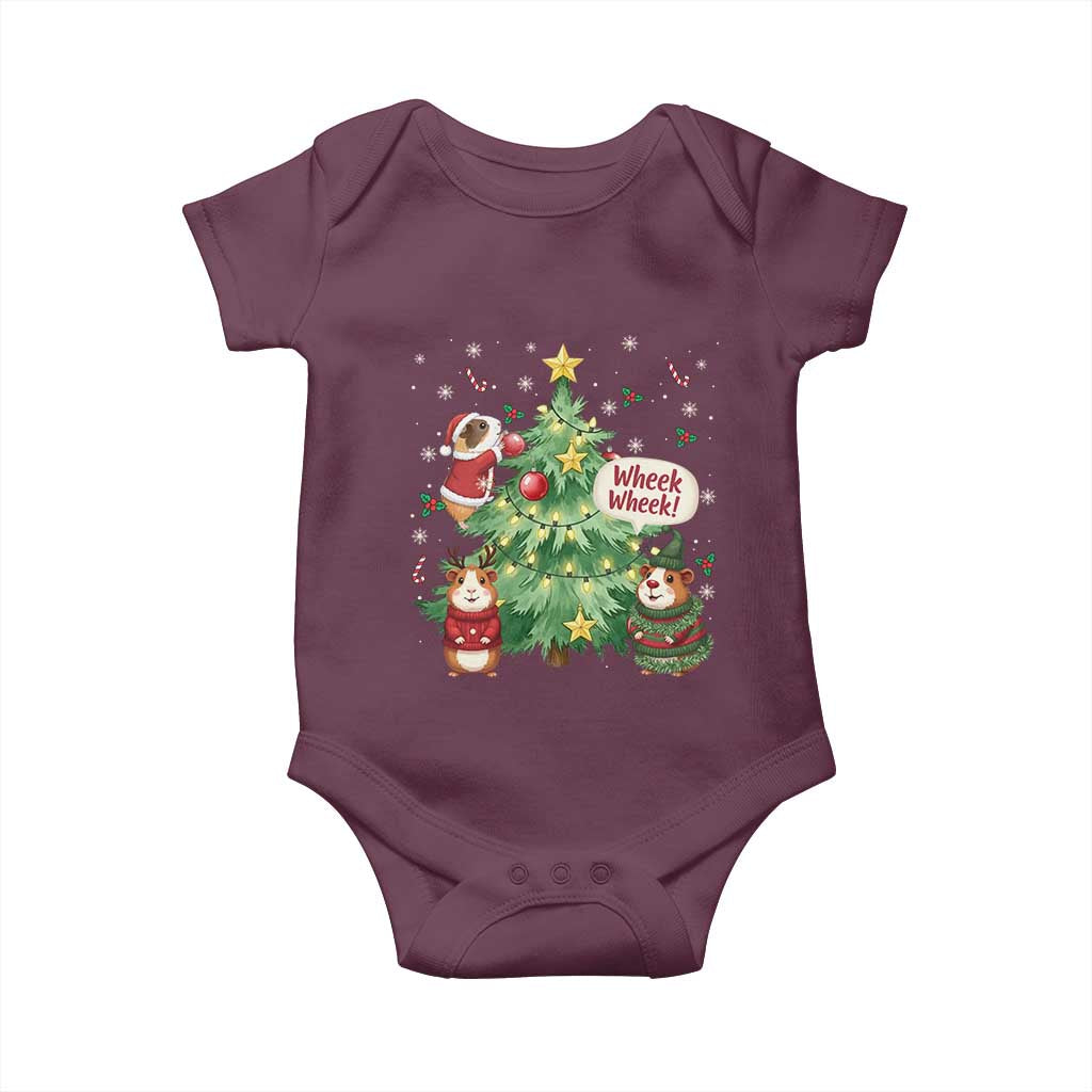 Wheek Wheek Guinea Pig Christmas Outfit Baby Onesie Cavy Lover Gift - Wonder Print Shop