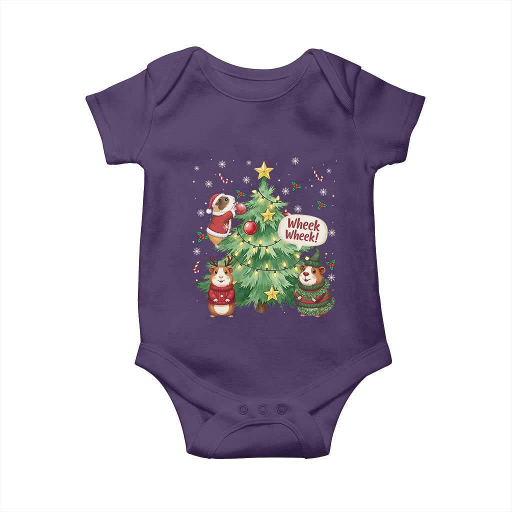 Wheek Wheek Guinea Pig Christmas Outfit Baby Onesie Cavy Lover Gift - Wonder Print Shop