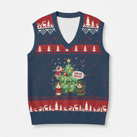 Wheek Wheek Guinea Pig Xmas Outfit V-Neck Knit Sweater Vest Cavy Lover Gift - Wonder Print Shop