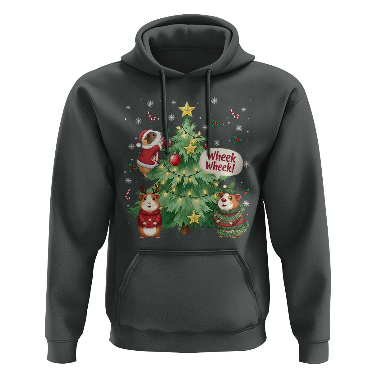 Wheek Wheek Guinea Pig Christmas Outfit Hoodie Cavy Lover Gift - Wonder Print Shop