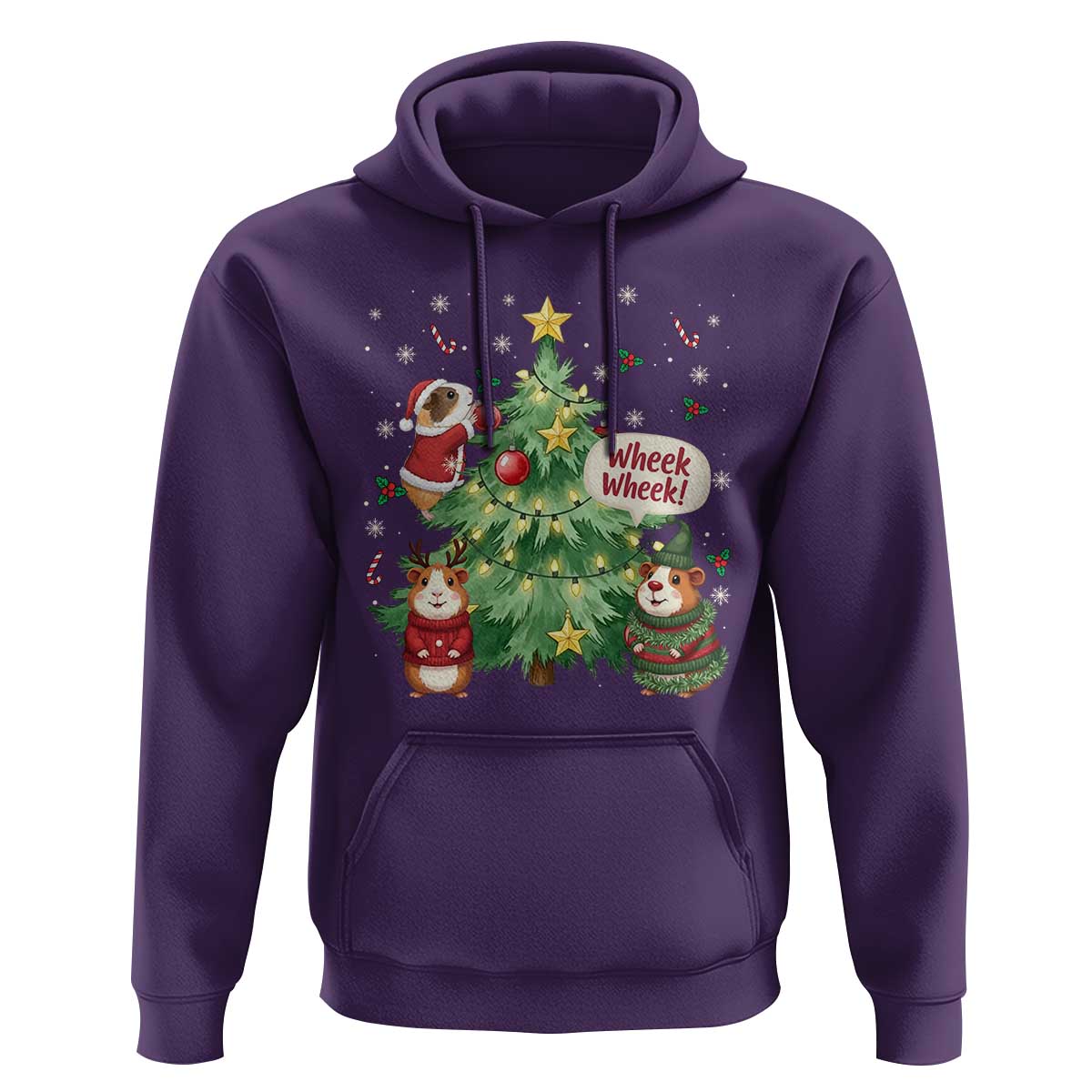 Wheek Wheek Guinea Pig Christmas Outfit Hoodie Cavy Lover Gift - Wonder Print Shop