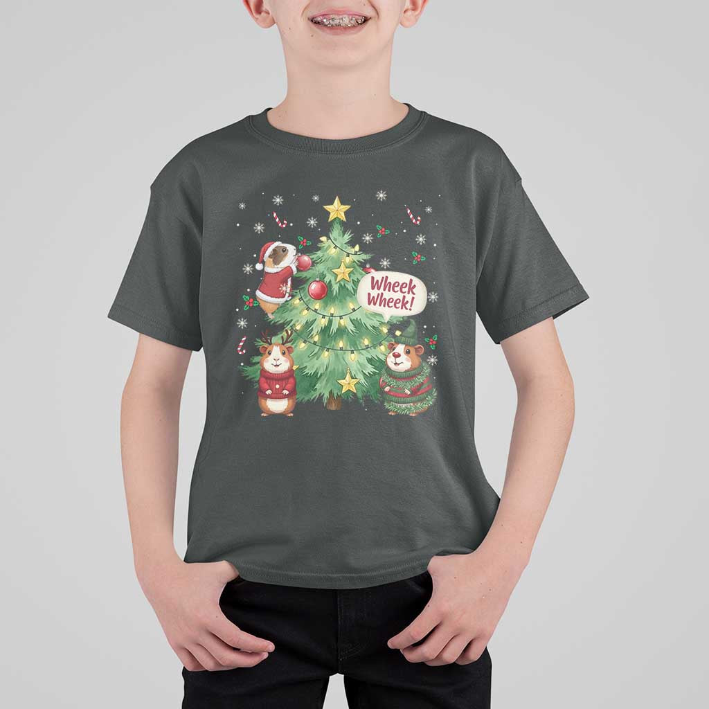 Wheek Wheek Guinea Pig Christmas Outfit T Shirt For Kid Cavy Lover Gift - Wonder Print Shop
