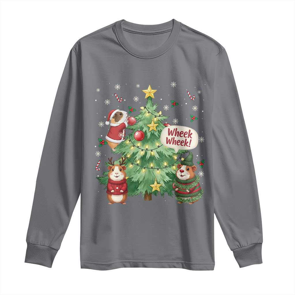 Wheek Wheek Guinea Pig Christmas Outfit Long Sleeve Shirt Cavy Lover Gift - Wonder Print Shop