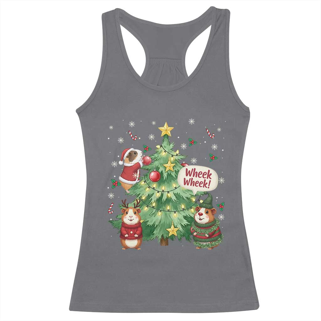 Wheek Wheek Guinea Pig Christmas Outfit Racerback Tank Top Cavy Lover Gift - Wonder Print Shop