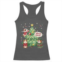Wheek Wheek Guinea Pig Christmas Outfit Racerback Tank Top Cavy Lover Gift - Wonder Print Shop