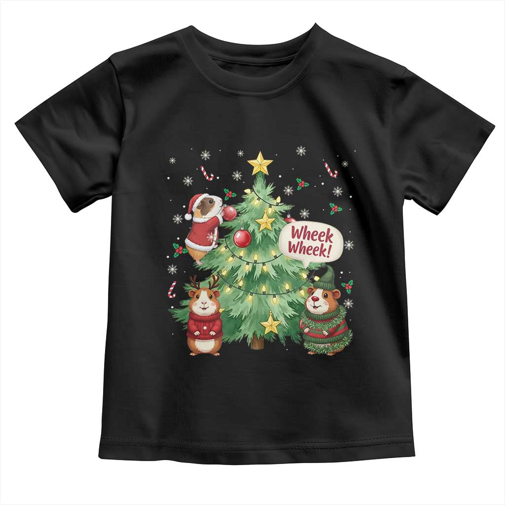 Wheek Wheek Guinea Pig Christmas Outfit Toddler T Shirt Cavy Lover Gift - Wonder Print Shop