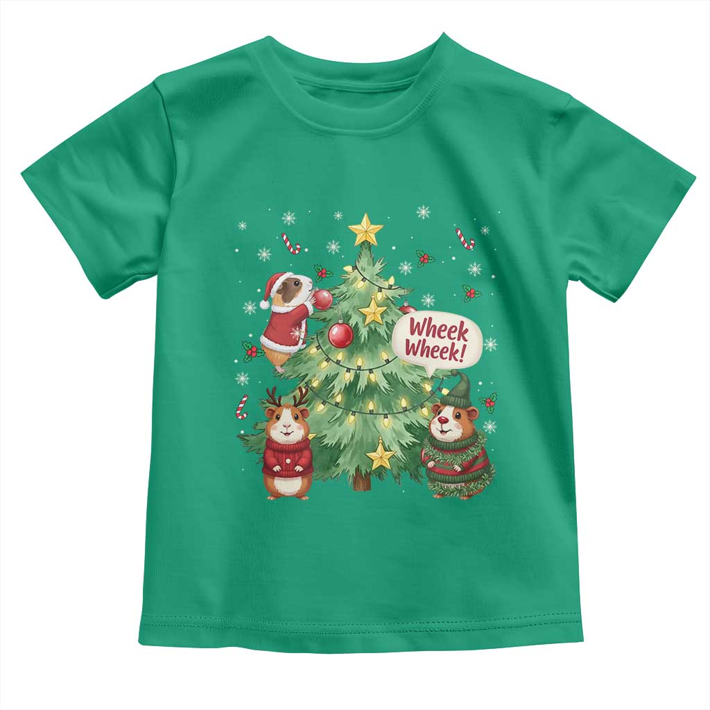 Wheek Wheek Guinea Pig Christmas Outfit Toddler T Shirt Cavy Lover Gift - Wonder Print Shop