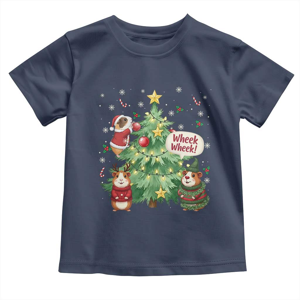 Wheek Wheek Guinea Pig Christmas Outfit Toddler T Shirt Cavy Lover Gift - Wonder Print Shop