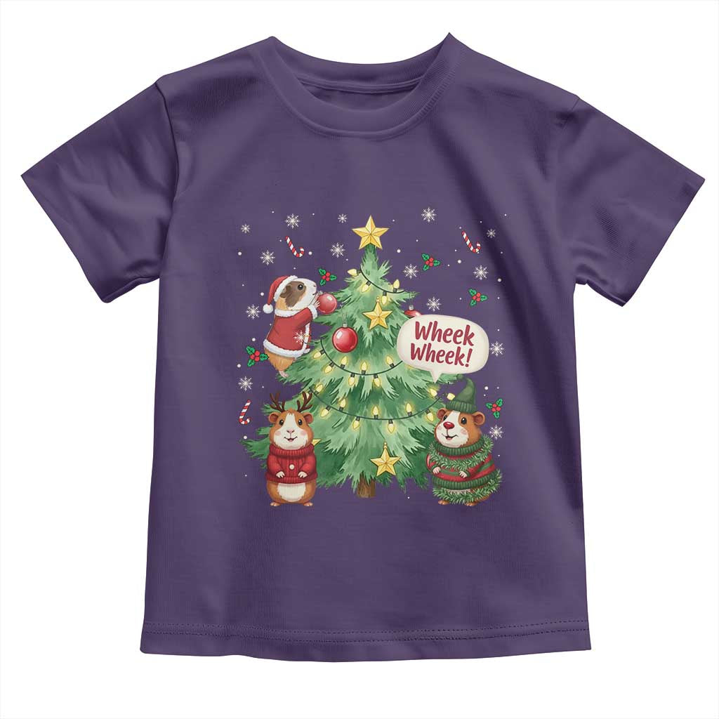 Wheek Wheek Guinea Pig Christmas Outfit Toddler T Shirt Cavy Lover Gift - Wonder Print Shop