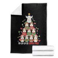 Fa La La La Guinea Pigs Throw Blanket Funny Christmas Cavy Lover Gift - Wonder Print Shop