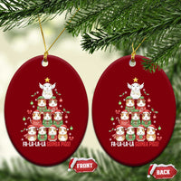 Fa La La La Guinea Pigs Ceramic Ornament Funny Christmas Cavy Lover Gift - Wonder Print Shop