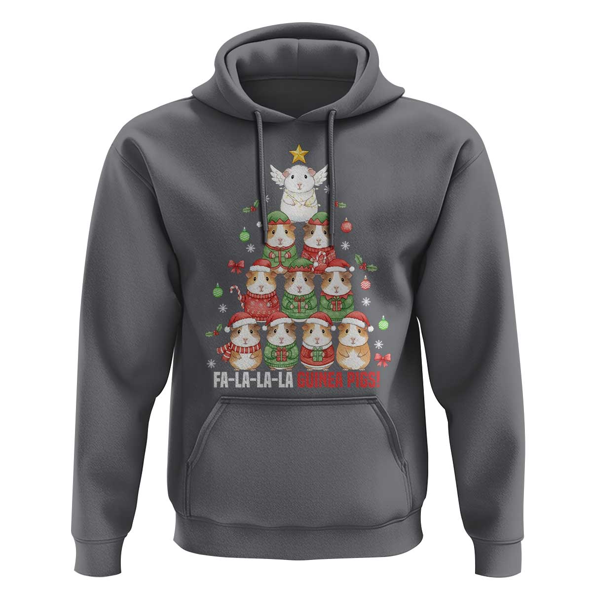 Fa La La La Guinea Pigs Hoodie Funny Christmas Cavy Lover Gift - Wonder Print Shop