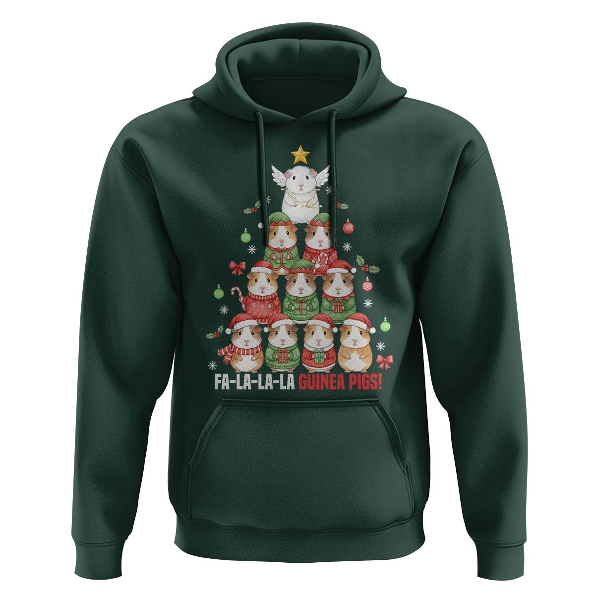 Fa La La La Guinea Pigs Hoodie Funny Christmas Cavy Lover Gift - Wonder Print Shop