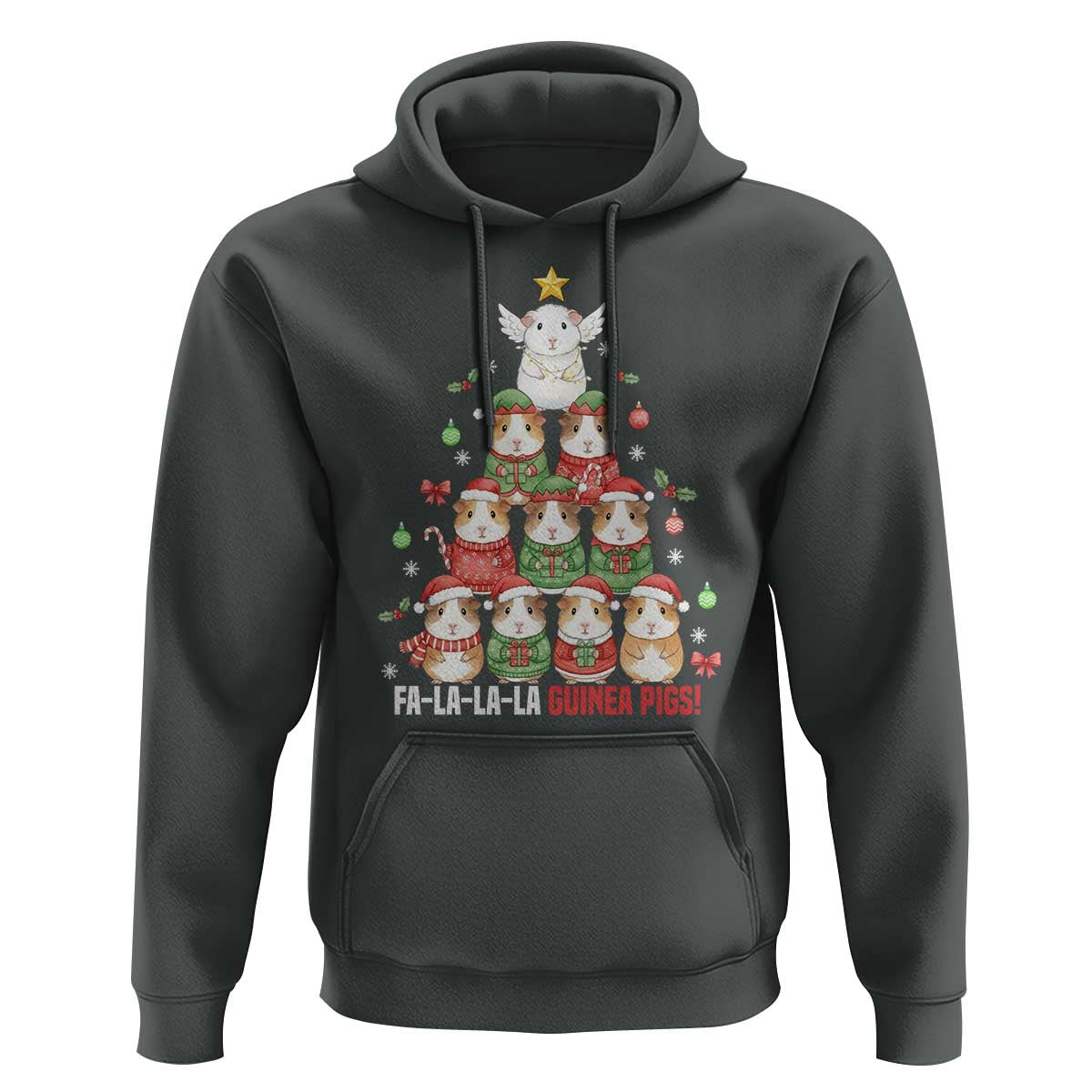 Fa La La La Guinea Pigs Hoodie Funny Christmas Cavy Lover Gift - Wonder Print Shop