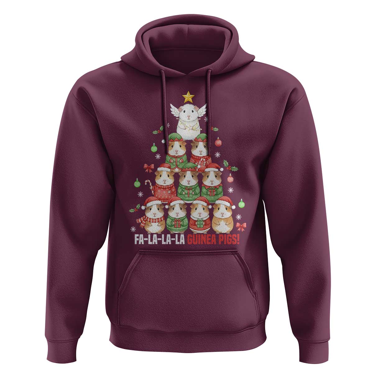 Fa La La La Guinea Pigs Hoodie Funny Christmas Cavy Lover Gift - Wonder Print Shop