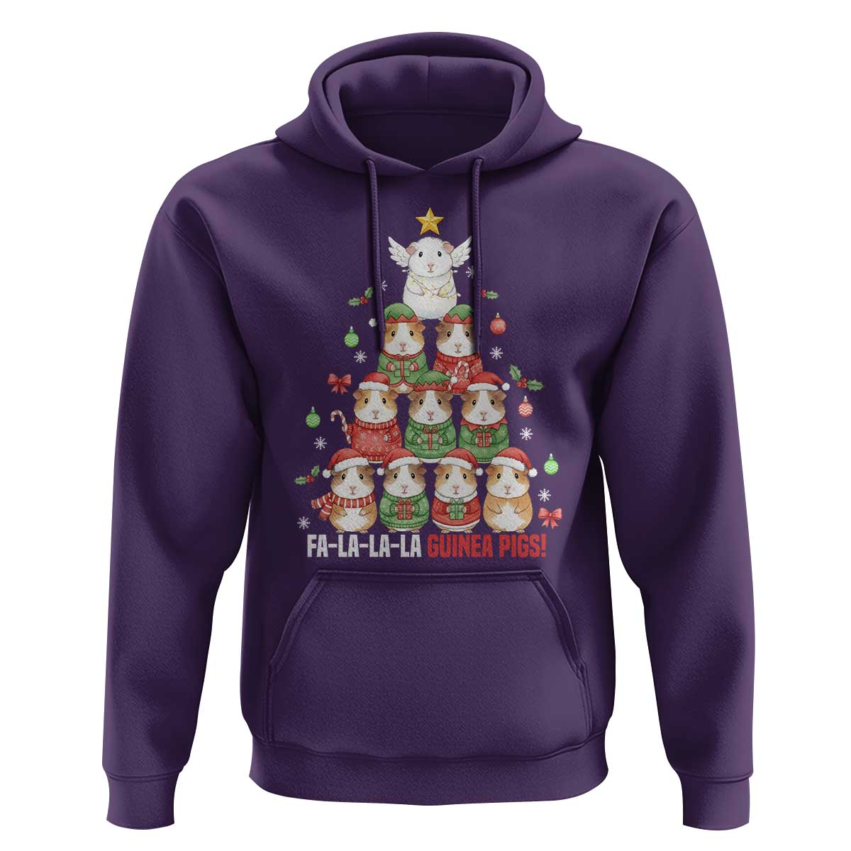 Fa La La La Guinea Pigs Hoodie Funny Christmas Cavy Lover Gift - Wonder Print Shop
