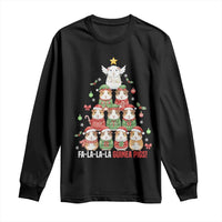 Fa La La La Guinea Pigs Long Sleeve Shirt Funny Christmas Cavy Lover Gift - Wonder Print Shop