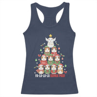 Fa La La La Guinea Pigs Racerback Tank Top Funny Christmas Cavy Lover Gift - Wonder Print Shop