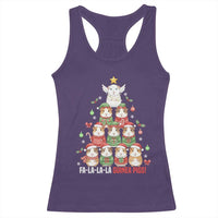 Fa La La La Guinea Pigs Racerback Tank Top Funny Christmas Cavy Lover Gift - Wonder Print Shop