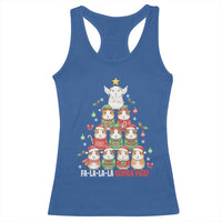 Fa La La La Guinea Pigs Racerback Tank Top Funny Christmas Cavy Lover Gift - Wonder Print Shop