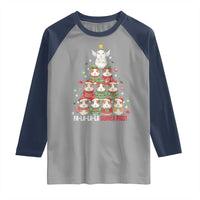 Fa La La La Guinea Pigs Raglan Shirt Funny Christmas Cavy Lover Gift - Wonder Print Shop