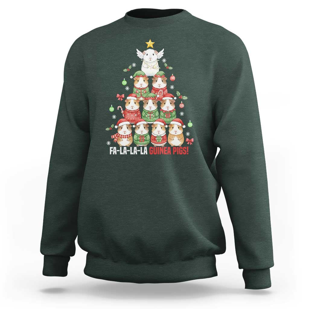 Fa La La La Guinea Pigs Sweatshirt Funny Christmas Cavy Lover Gift - Wonder Print Shop