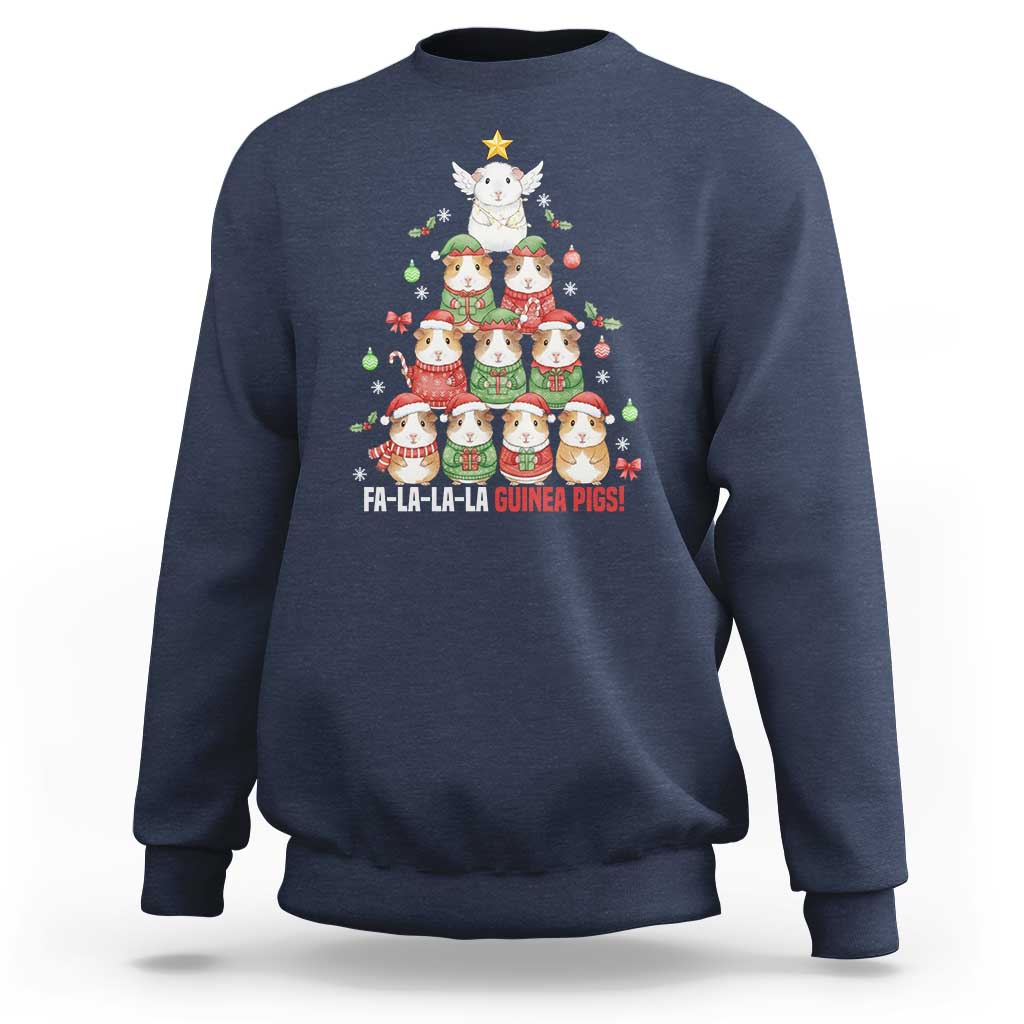 Fa La La La Guinea Pigs Sweatshirt Funny Christmas Cavy Lover Gift - Wonder Print Shop