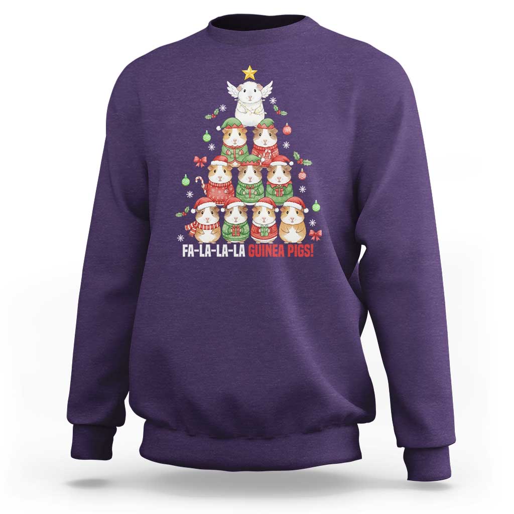 Fa La La La Guinea Pigs Sweatshirt Funny Christmas Cavy Lover Gift - Wonder Print Shop