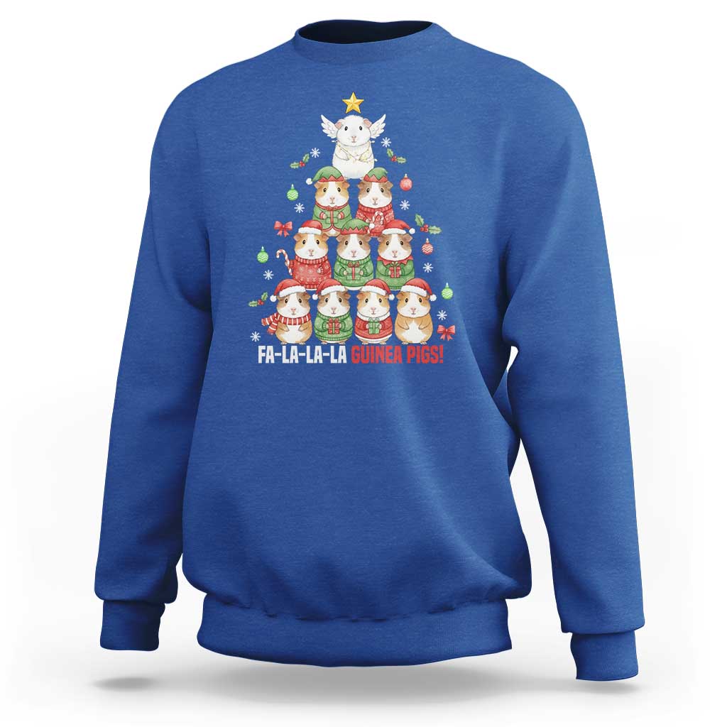 Fa La La La Guinea Pigs Sweatshirt Funny Christmas Cavy Lover Gift - Wonder Print Shop