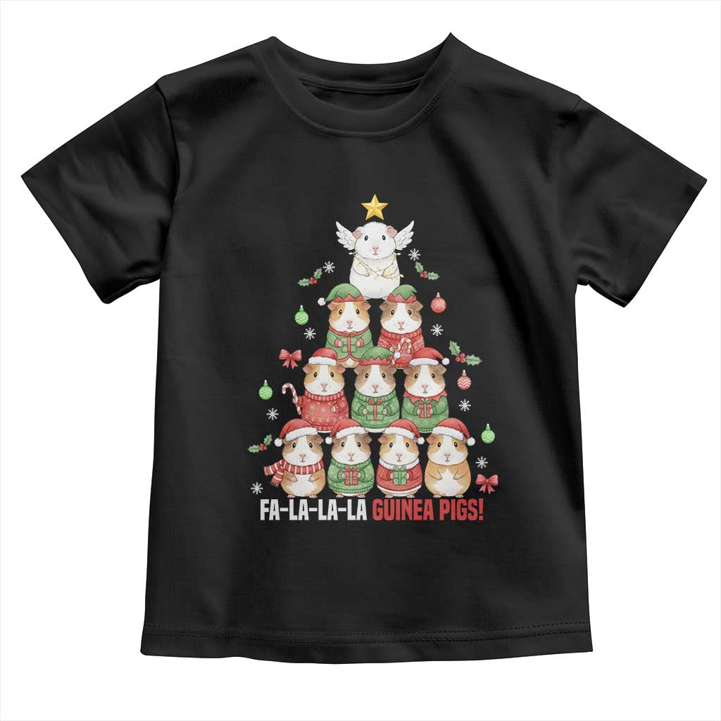 Fa La La La Guinea Pigs Toddler T Shirt Funny Christmas Cavy Lover Gift - Wonder Print Shop
