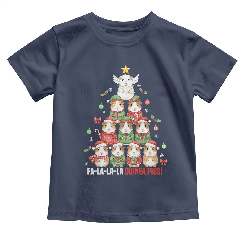 Fa La La La Guinea Pigs Toddler T Shirt Funny Christmas Cavy Lover Gift - Wonder Print Shop
