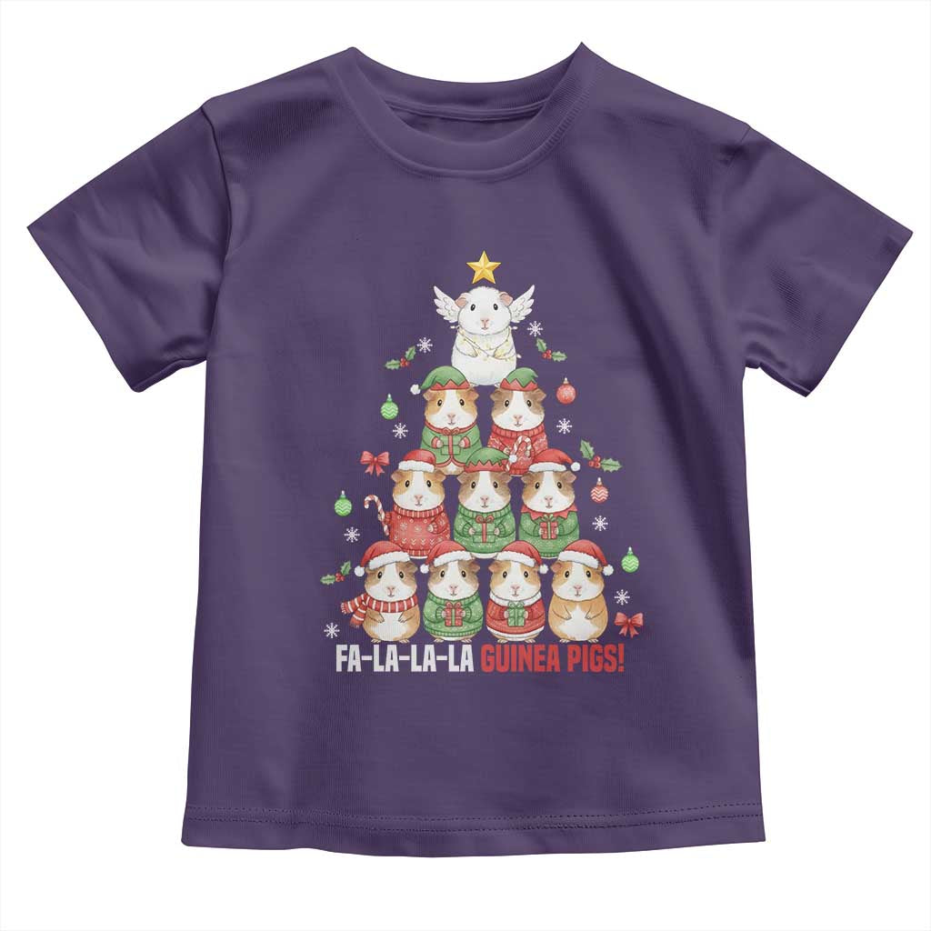Fa La La La Guinea Pigs Toddler T Shirt Funny Christmas Cavy Lover Gift - Wonder Print Shop
