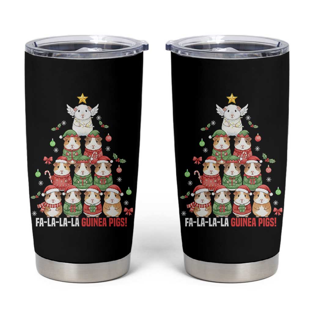 Fa La La La Guinea Pigs Tumbler Cup Funny Christmas Cavy Lover Gift - Wonder Print Shop