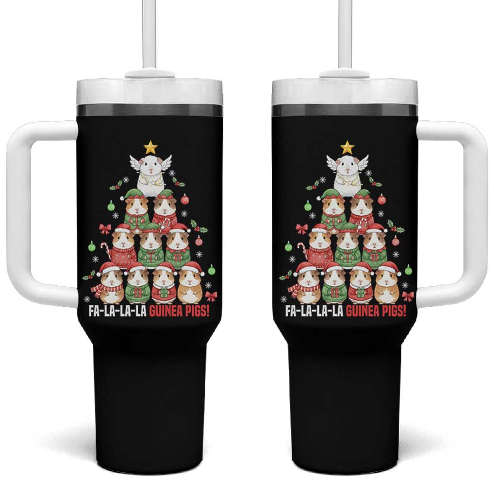 Fa La La La Guinea Pigs Tumbler With Handle Funny Christmas Cavy Lover Gift - Wonder Print Shop