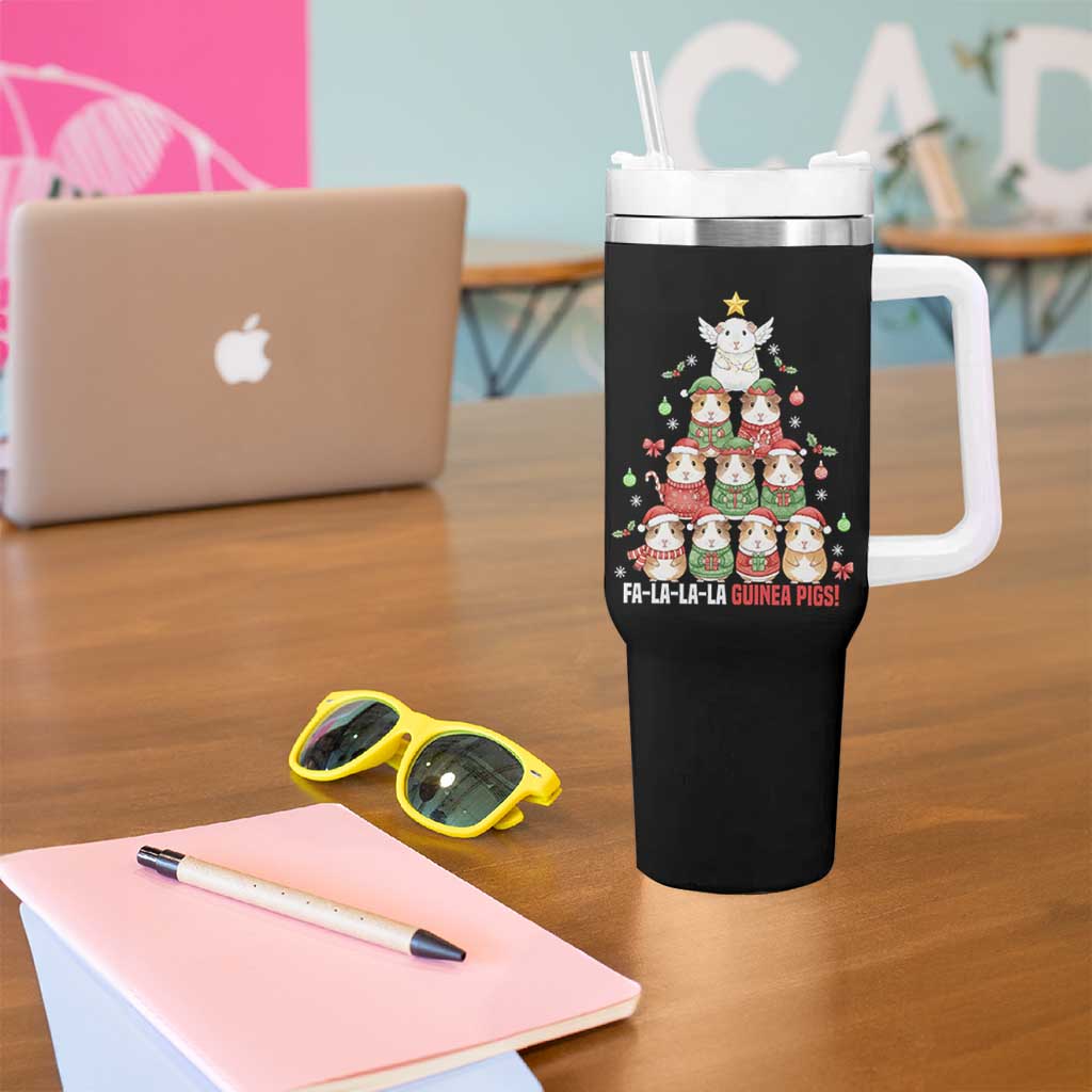 Fa La La La Guinea Pigs Tumbler With Handle Funny Christmas Cavy Lover Gift - Wonder Print Shop