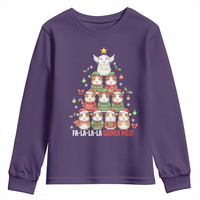 Fa La La La Guinea Pigs Youth Sweatshirt Funny Christmas Cavy Lover Gift - Wonder Print Shop