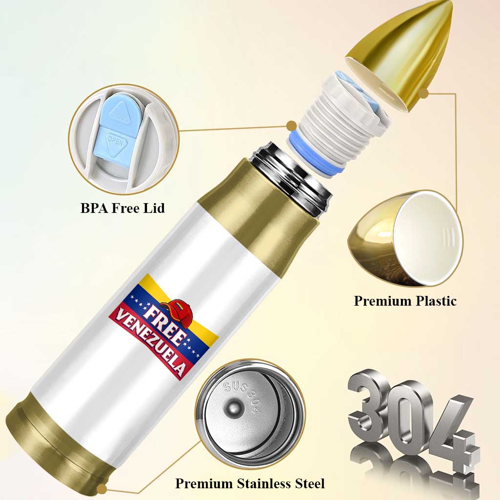 Free Venezuela Flag Patriotic Bullet Tumbler Venezuela Pride - Wonder Print Shop