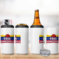 Free Venezuela Flag Patriotic 4 in 1 Can Cooler Tumbler Venezuela Pride - Wonder Print Shop