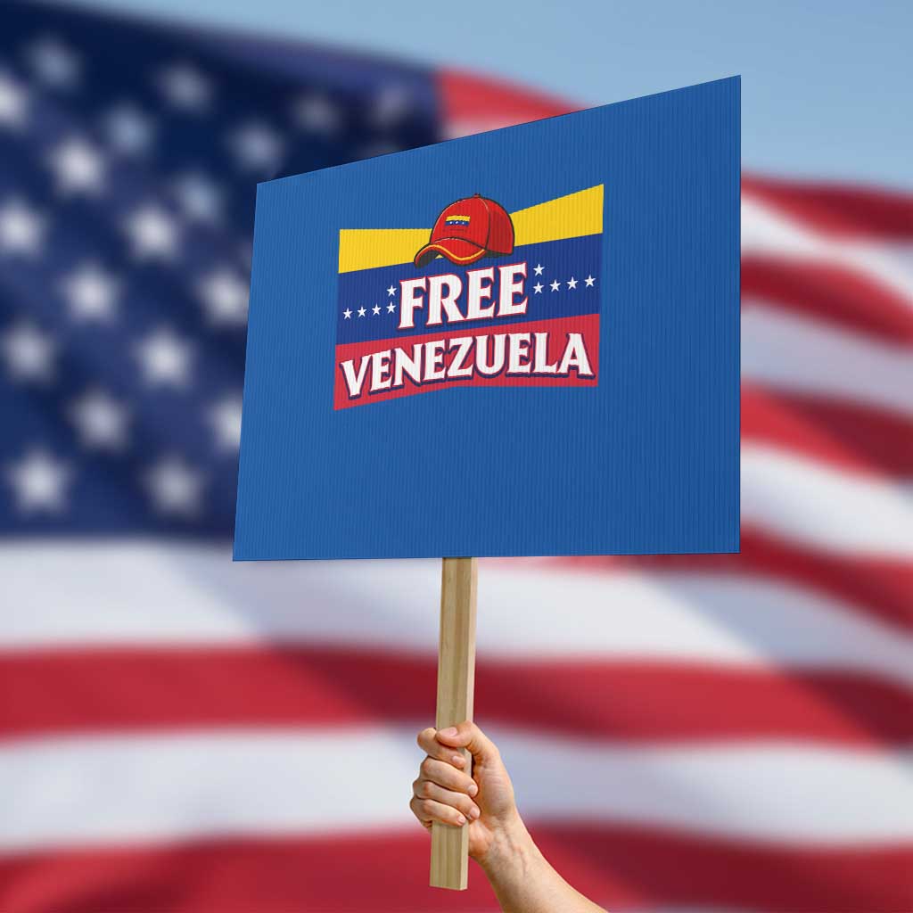 Free Venezuela Flag Patriotic Protest Sign Venezuela Pride - Wonder Print Shop