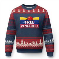 Free Venezuela Flag Patriotic Ugly Christmas Sweater Venezuela Pride - Wonder Print Shop
