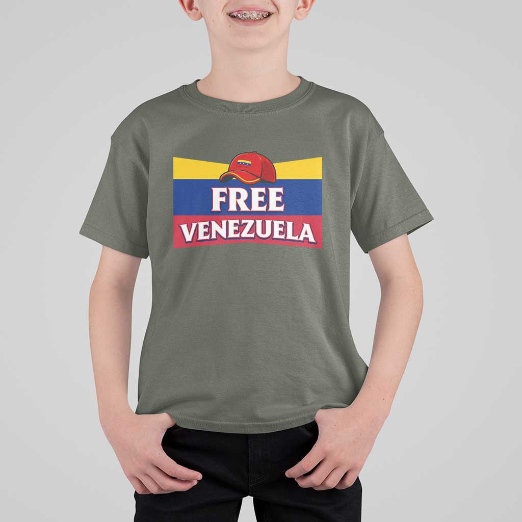 Free Venezuela Flag Patriotic T Shirt For Kid Venezuela Pride - Wonder Print Shop