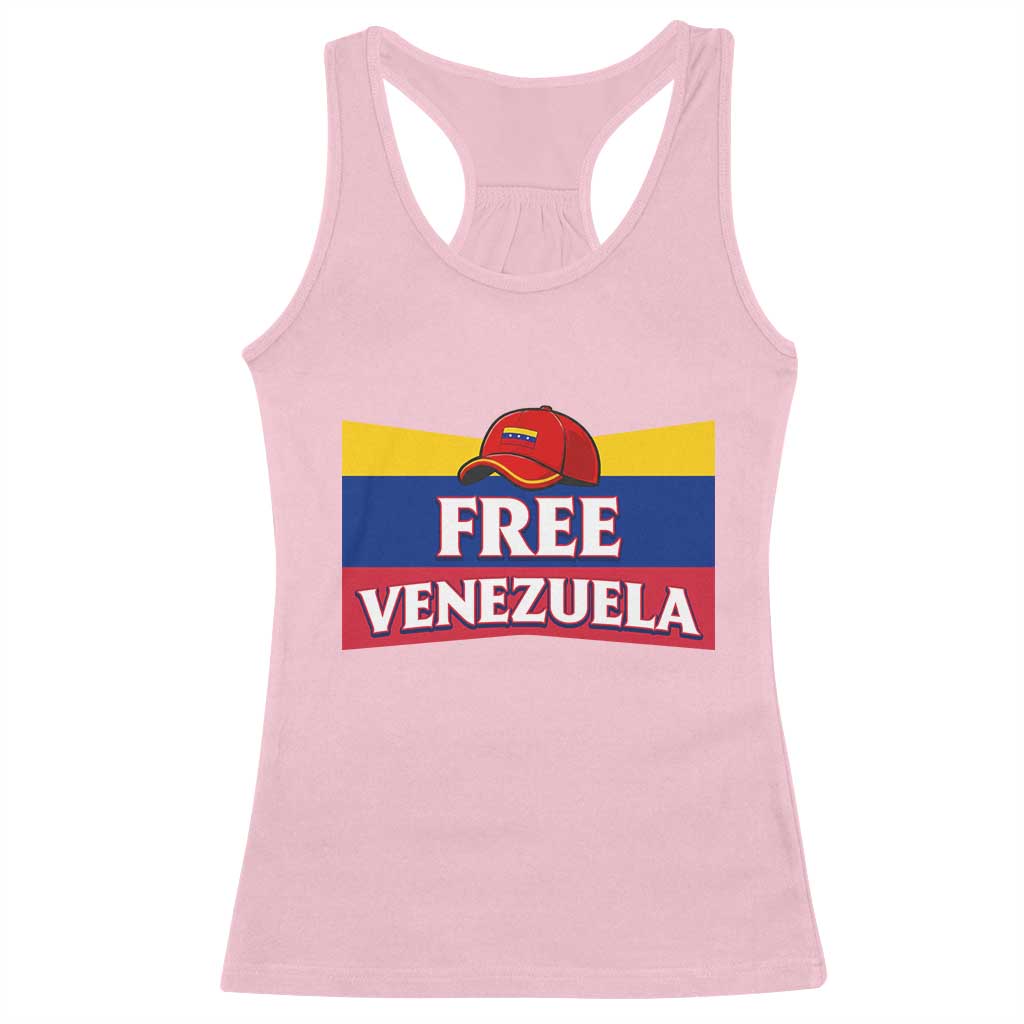 Free Venezuela Flag Patriotic Racerback Tank Top Venezuela Pride - Wonder Print Shop
