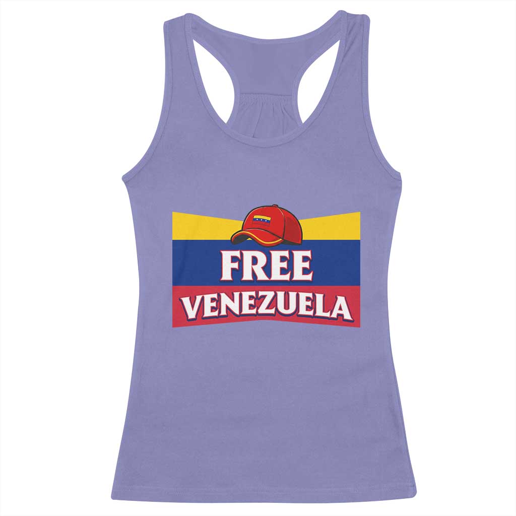 Free Venezuela Flag Patriotic Racerback Tank Top Venezuela Pride - Wonder Print Shop