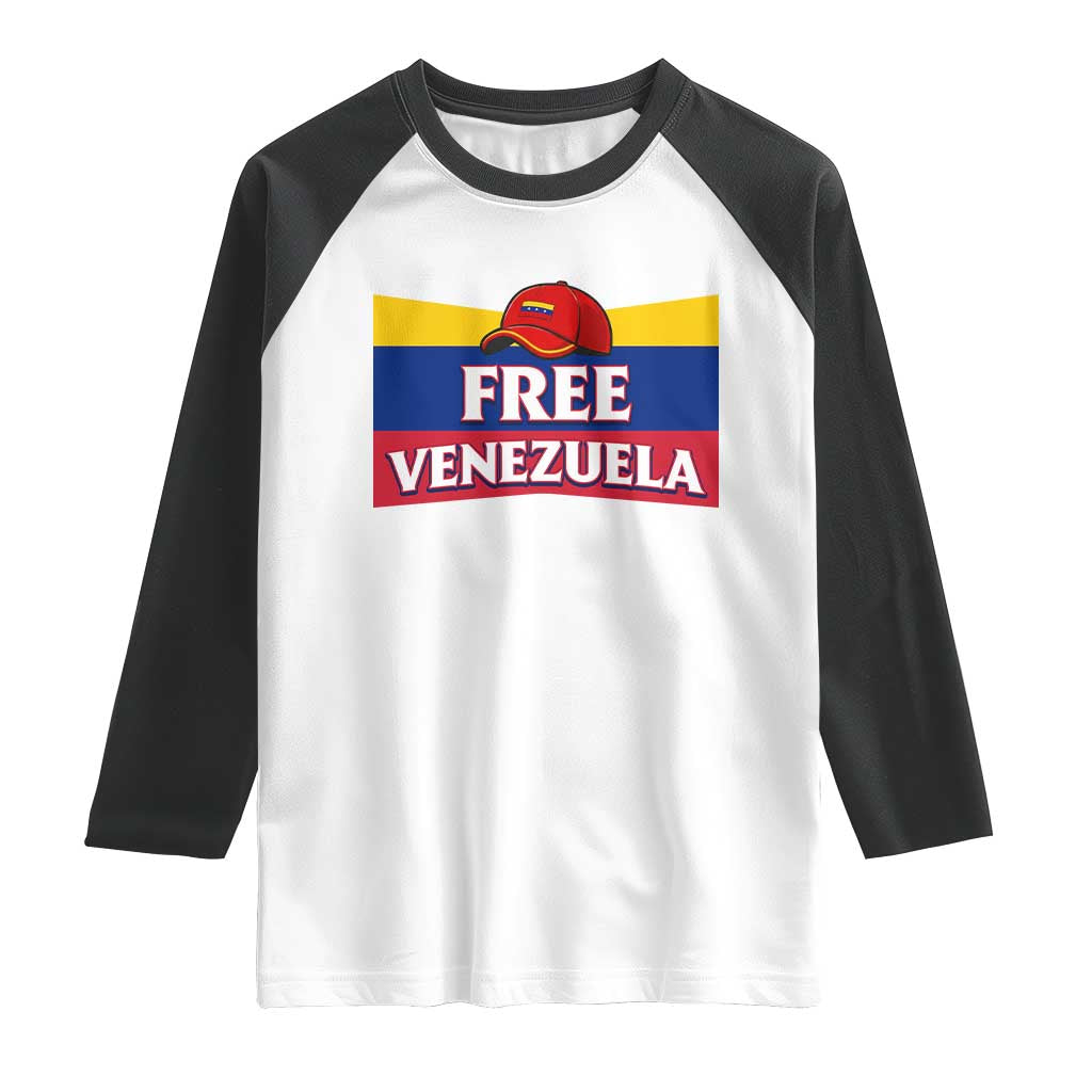 Free Venezuela Flag Patriotic Raglan Shirt Venezuela Pride - Wonder Print Shop